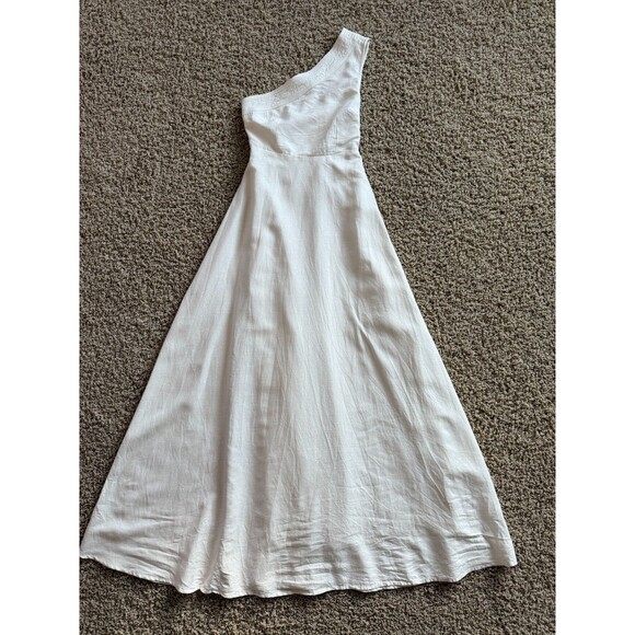 Farm Rio Anthropologie One-Shoulder A-Line Smocked Dress Women's Size XXS Petite - Picture 4 of 16